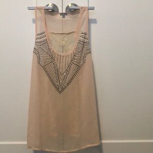 Charlotte Russe sheer tank with lace style back